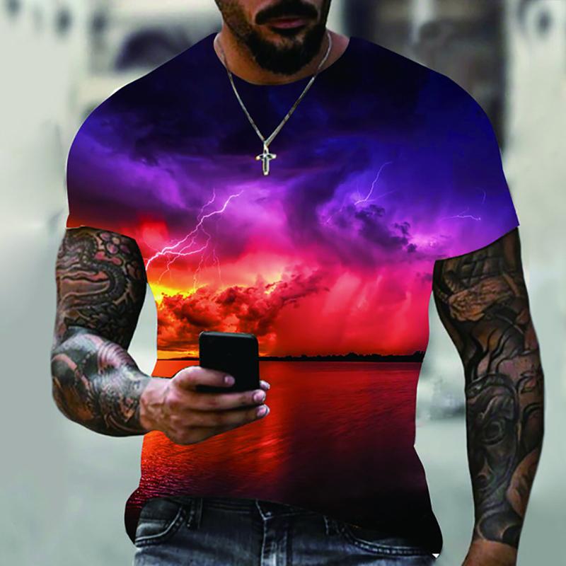 Lightning 3D Print T-shirt Men Women Fashion Streetwear Casual Short Sleeve T Shirts Oversized Harajuku Tees Kids Tops Clothing
