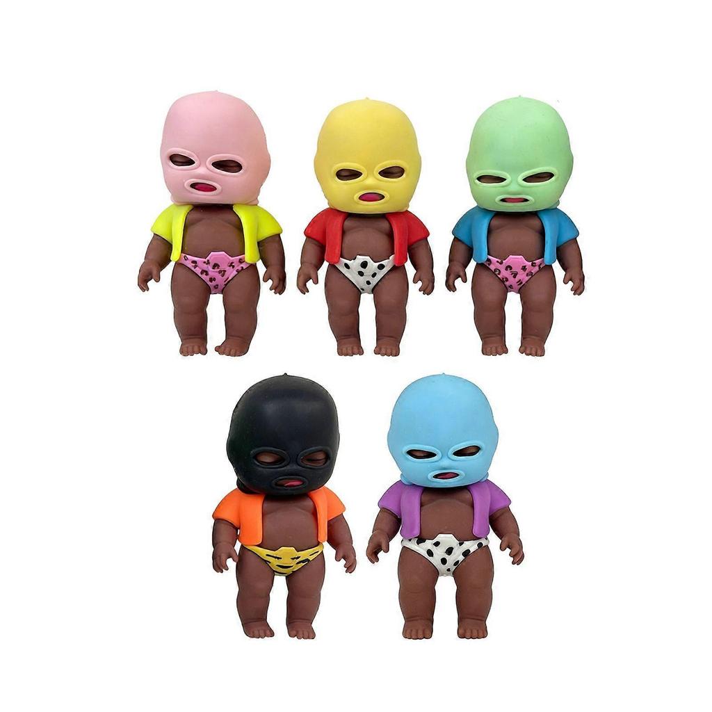 Masked Sand Doll Stretch Toy  Squeeze & Splashing Stress Reliever Toy for Decompression, Relaxing Fidget Toy for Kids & Adults