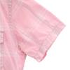 Tommy Hilfiger Check Pattern Short Sleeve Custom Fit Cotton Shirt M Pink Men's Used