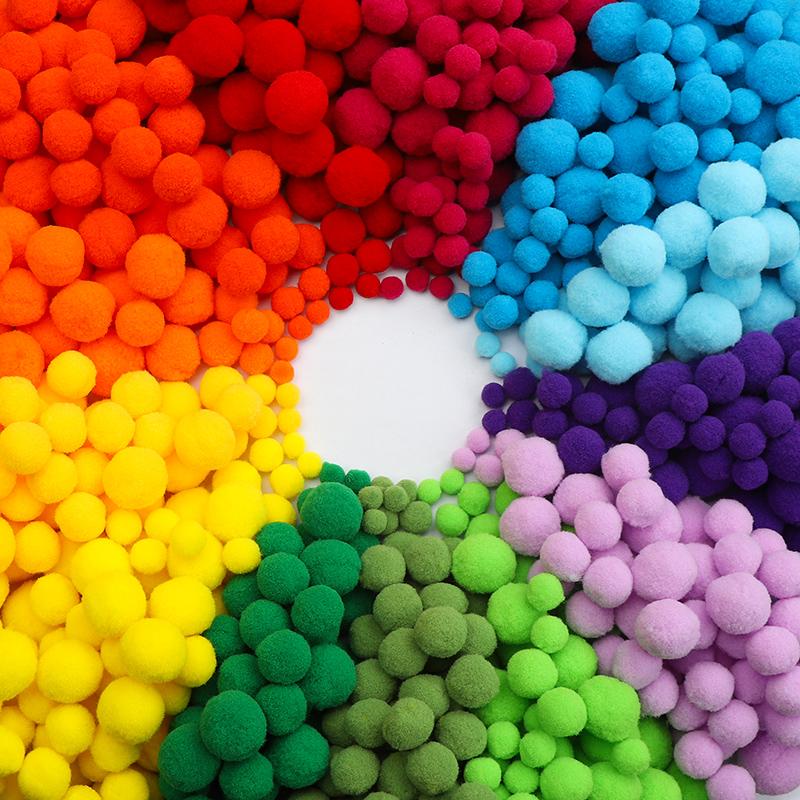 998Pcs Coloful Pom Poms Bulk Small Fuzzy Balls, Available in 10 styles, 0.39 Sizes Pompoms for Crafts, Christmas, Wedding Home