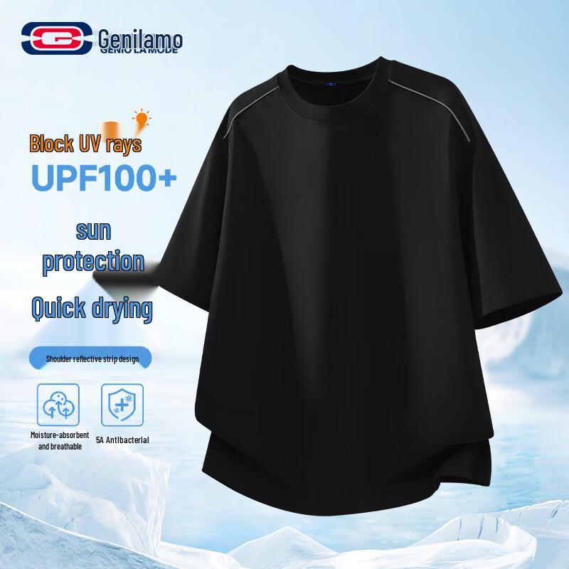GENIOLAMODE Men s Quick-Dry Breathable Short Sleeve T-Shirt XL