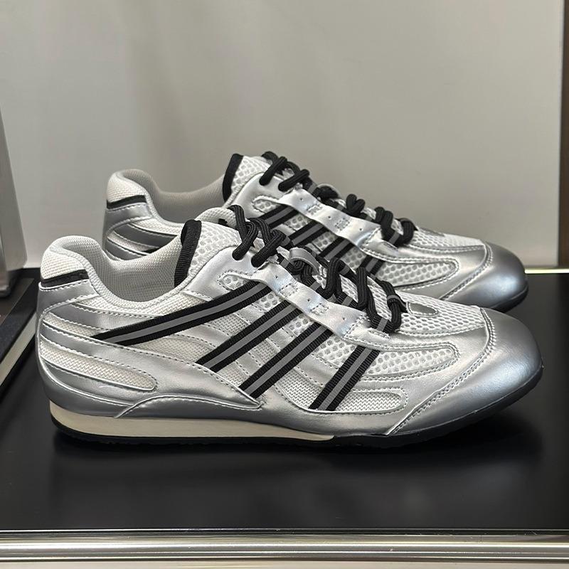 

Leather mesh breathable women s summer new inner height increase color matching casual running 35