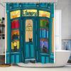 Vintage Library Bookworm Shower Curtain Set Waterproof Cute Cat Reading Decor Bathroom Curtains Home Decor