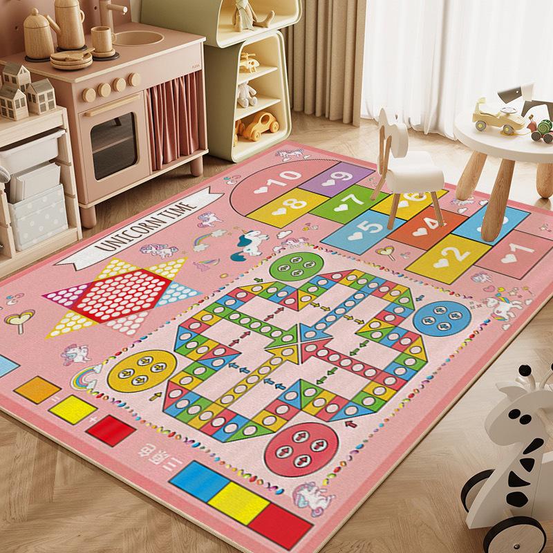 Baby Climbing Mat Household Full Of Dirt-Resistant Washable Crystal Velvet Carpet Kindergarten Children'S Early Education Game Carpet
