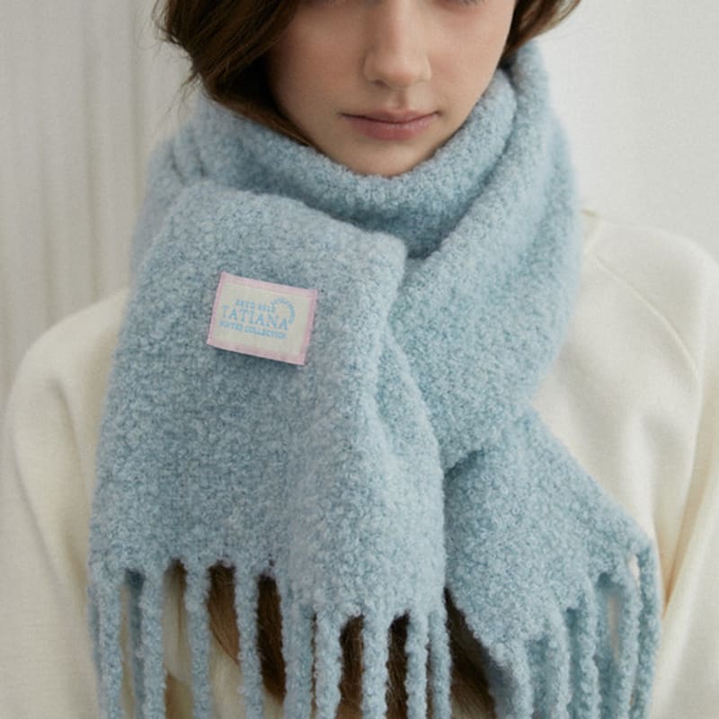 TATIANA Pastel Cloud Wool Blended Tassel Muffler MF8123 2 Colors