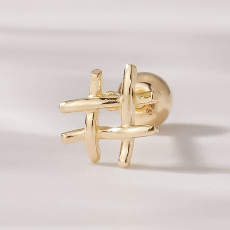 

JEWNEL 14K Waving Shop Piercing Earrings piercing (1 piece)