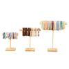 Set of 3 Elegant Wood Bangle Holder Multi Level Rack for Bracelet and Beads Showcase Easy Assembly Headband Organizers