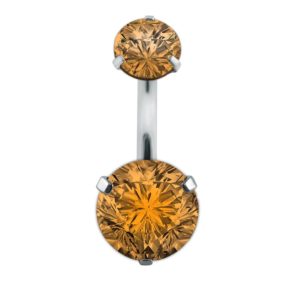 Crystal Navel Ring Barbell Drop Dangle Body Piercing Nombril Ombligo Belly Button Rings Men Women Body Jewelry
