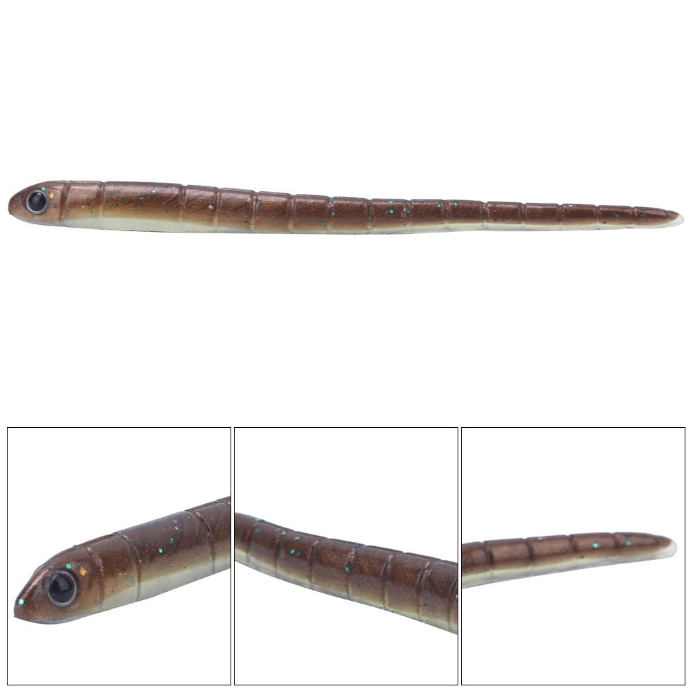 10 Stück 1,7g 9cm Silikon Künstlicher Wurm Regenwurm Weiche Angelköder Köder Fisch Tackle Zubehör Set
