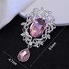 Bouquet Decor Rhinestone Pendant Water Drop Shape Brooch Pins Parts  DIY Crafts