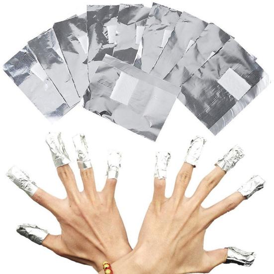 100/200/400Pcs Nail Polish Remover Foil Wrap Kit Soak Off Gel Remover with Cotton Pad Home Salon Nail Polish Removal Tools Kit