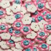 5Pcs Two Eyes Plum Blossom Resin Buttons Girls Style Shirt Buttons Versatile Knitted Cardigan Dress Decorative Buttons