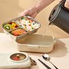 Portable Large Capacity Divided Lunch Box With Cutlery & Bowl Microwave 304 Stainless Steel Bento Box For Student Adult