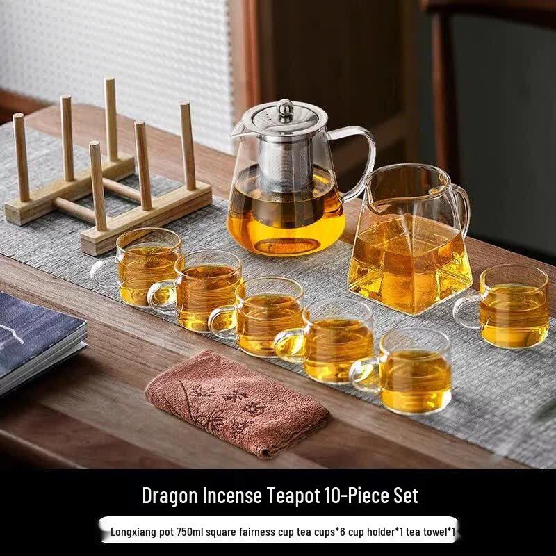 Star-marked Luxury Glass Kung Fu Tea Set with Automatic Water Supply