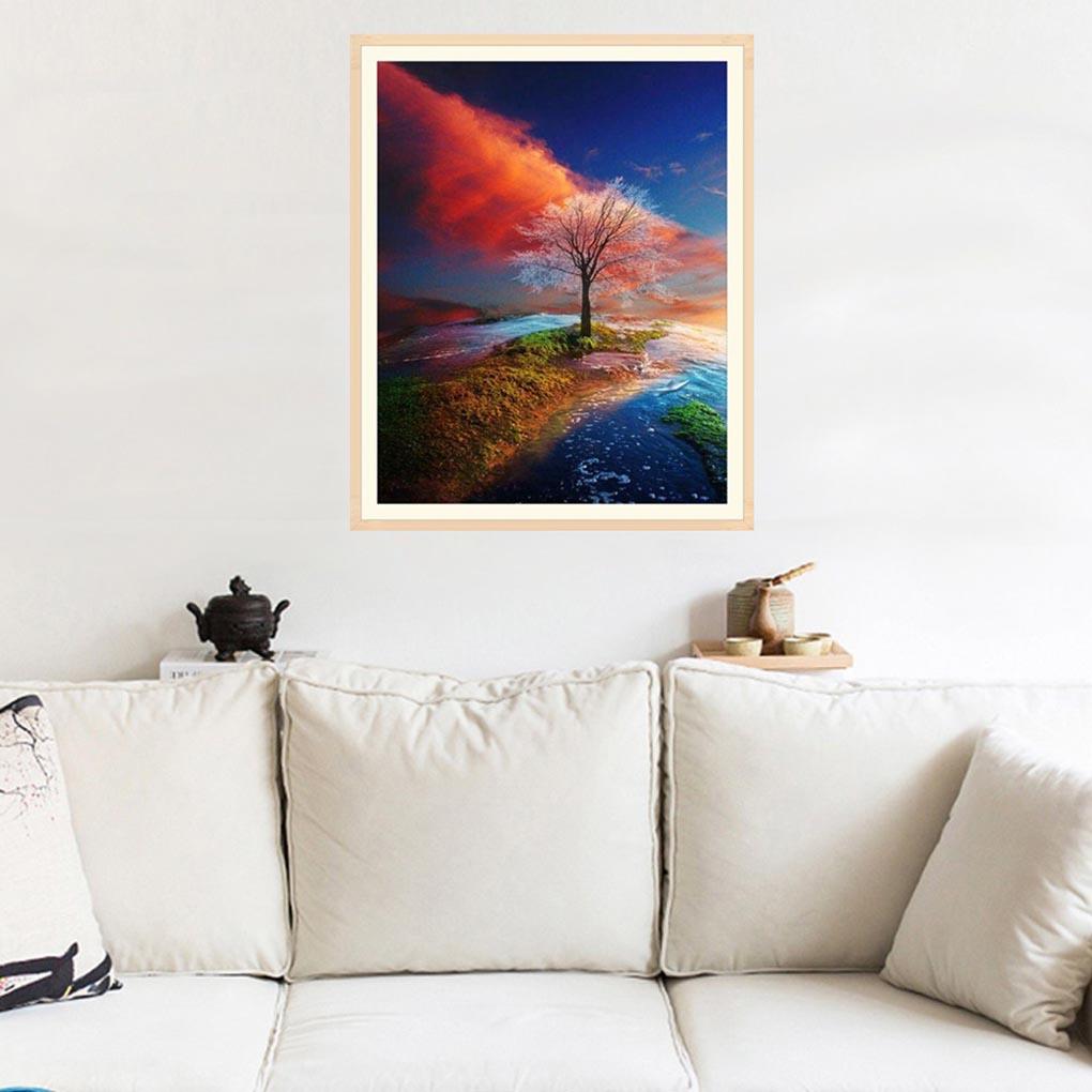 Sunset Tree Diamond Painting Set DIY Craft Full Diamond Painting Living Room Home Wall Decoration