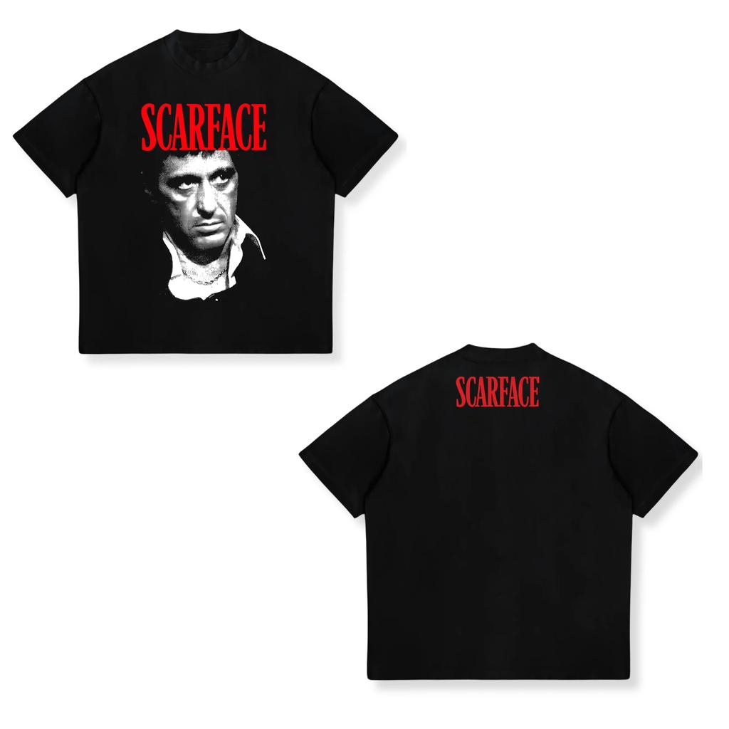 Thriller Horror Movie Scarface Cotton Print T-Shirts Men Women Short Sleeve T Shirt Oversized Harajuku Tops Tees Clothing
