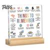 Wooden Base Table Ornament Motivational Mental Health Desktop Decoration, Acrylic Sign with Stand, Inspirational Desk Office Decor, for Therapy