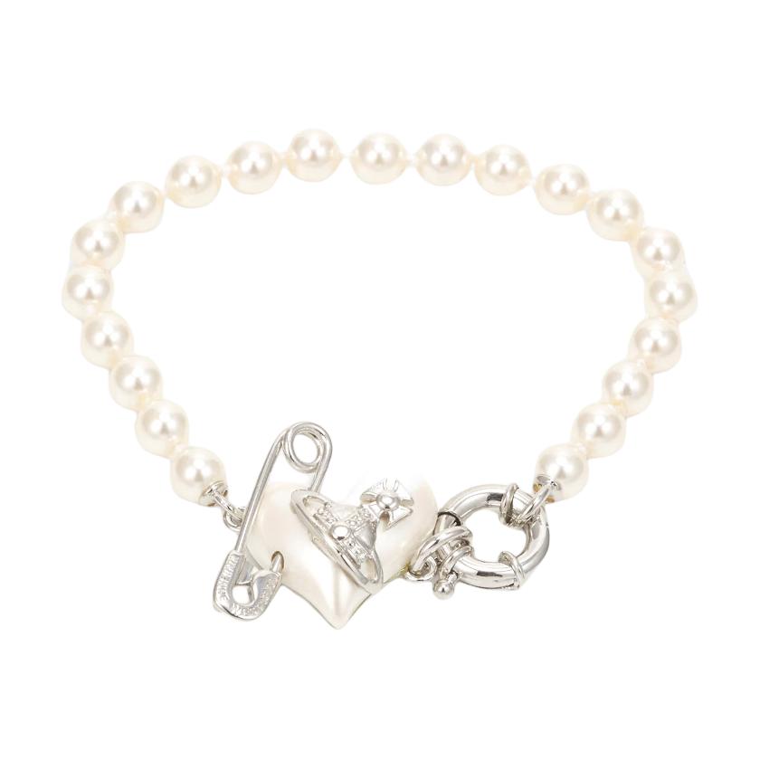 VIVIENNE WESTWOOD Spilla Perla Orietta Ciondolo Cuore Bracciale Perle Accessori Donna Argento 6103007A02P103P103