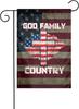 God Family Country Garden ag Double Sided Outdoor Decoration 12.5 x 18 Inch Welcome Garden ags