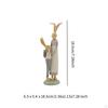 Bunny Family Resin Figure for Bonsai Shelf Decor