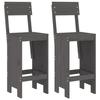VidaXL Ensemble de bar de jardin 3 pcs gris bois de pin massif, ensemble de pub, ensemble de bar de patio, ensemble de table 3157795