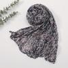New Crinkle Floral Cotton Viscose Muslim Hijab Scarves For Women Long Shawl Headscarf Wrap Foulard Islam Turban Headband Bandana