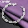 CHSHINE 925 Sterling Silver Hollow Round Chain Bracelet for Women Wedding Fashion Charm Jewelry