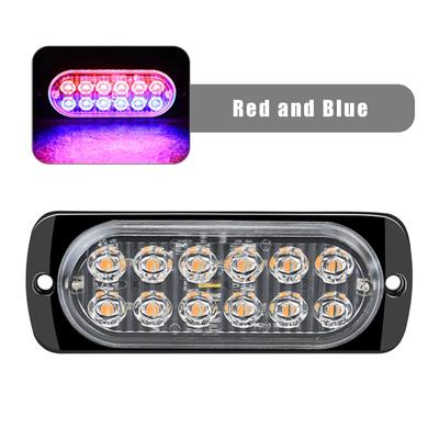 12 LED Stroboskopické výstražné světlo Levný stroboskopický maják na mřížku Blikající světelná rampa Nákladní auto Auto Majákové světlo Jantarové Dopravní světlo 12V 24V Světlo do auta