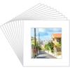 Prudiut 15 Pack 8x10 White Picture Mats, Frame Mattes for 5x7 Pictures Photo Frame Mat Core Bevel Cut Mat Board Show Kit for Photos, Prints, Artworks