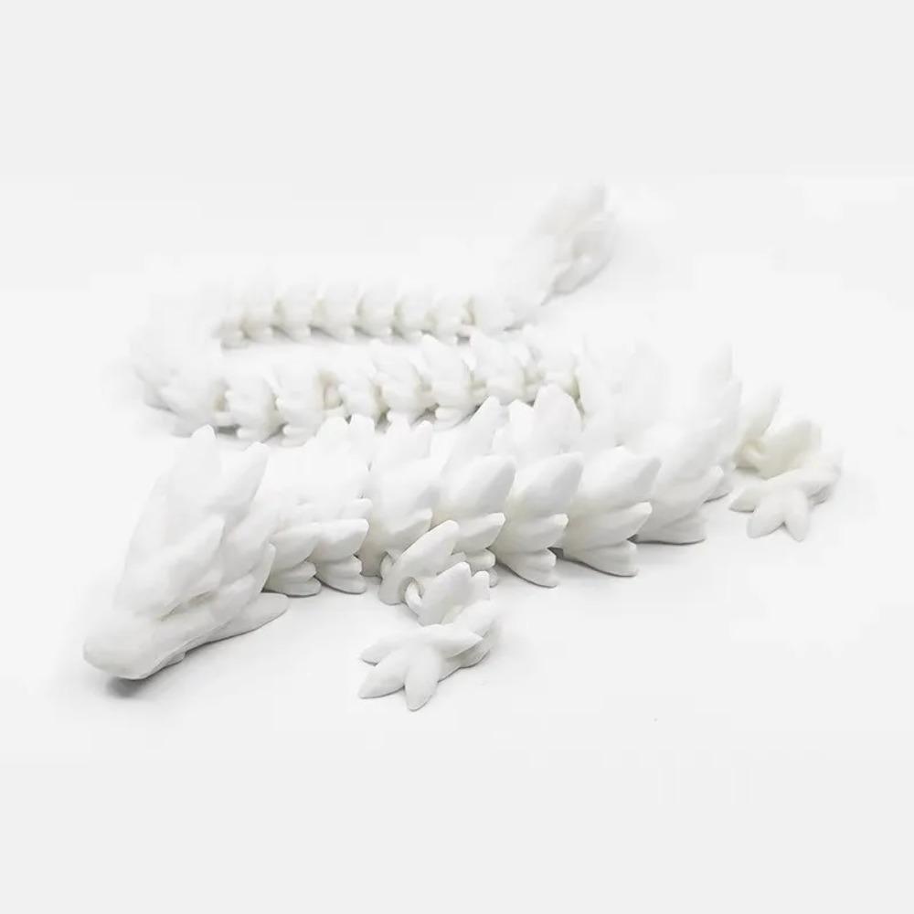 1Pc 3D Printed Gemstone Dragon Figurine-Iridescent Plastic Desk Decor, Ideal for Bedroom & Office, Perfect Gift for Christmas