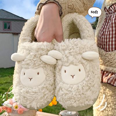 Postpartum Cotton Slippers for Women, Autumn and Winter Bags, Anti Slip Indoor Living, Home Furnishings, Couples, Cotton Shoes for Men, Winter