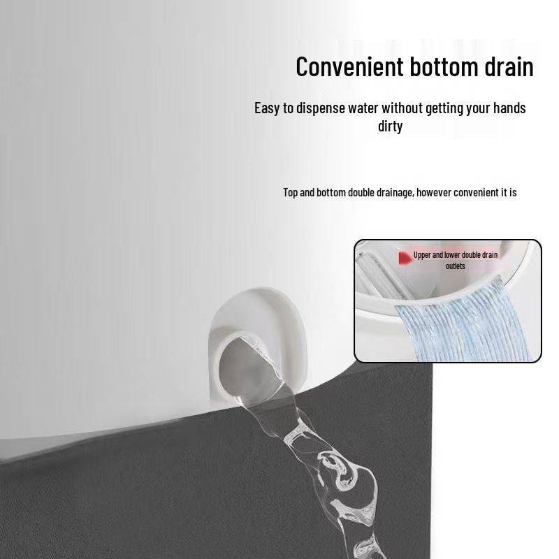 Lazy Spin Mop Bucket with Water Absorption & Dirt Separation - Hand-Free Flat Mop