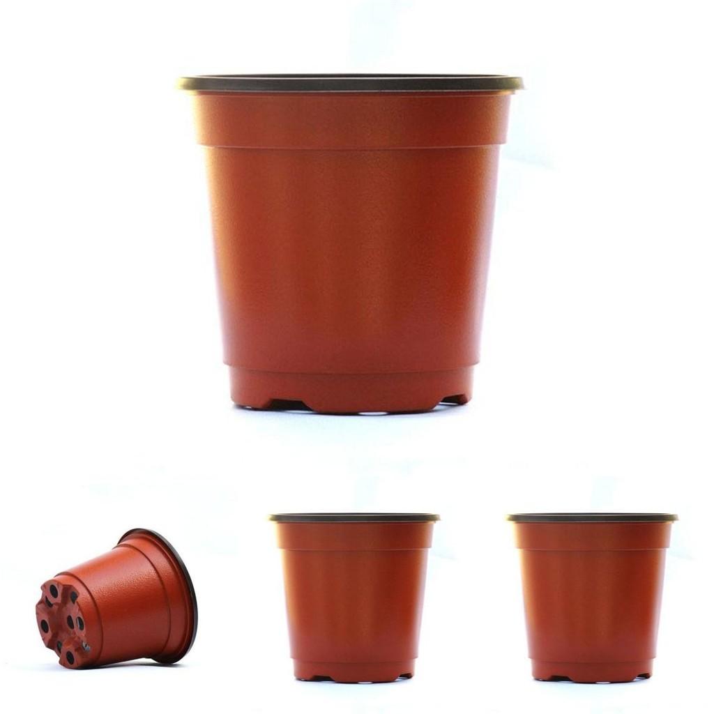 Lightweight 10/50/100pcs Double Color Plastic Plants Nursery Pot For Seedlings**