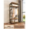 Metal Walk-In Wardrobe: Floor-Standing Clothes Rack, Open Garment and Hat Rack, Bedroom Shelf Assembly