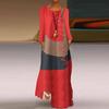 New Ladies Vintage Printed Dress V-Neck, Pocket Summer Dress