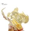 Hair Claw for Medium Long Claw, Size Metal Gripper with Anti-Slip Teeth, Medical Bear Rhinestone Decorated Clip Design Shark Medium-Long Buns