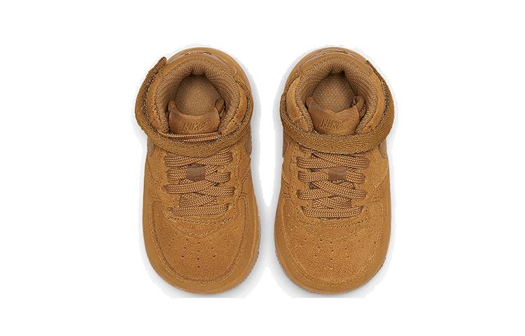 Nike Air Force 1 LV8 3 Cushioning Abrasion Resistant Cushioning, Wear Resistant High Top Toddler Shoes Wheat CK1407-700