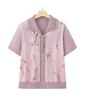 Ice Silk Short-Sleeve T-Shirt: Stylish, Loose Plus Size for Middle-Aged & Elderly Women