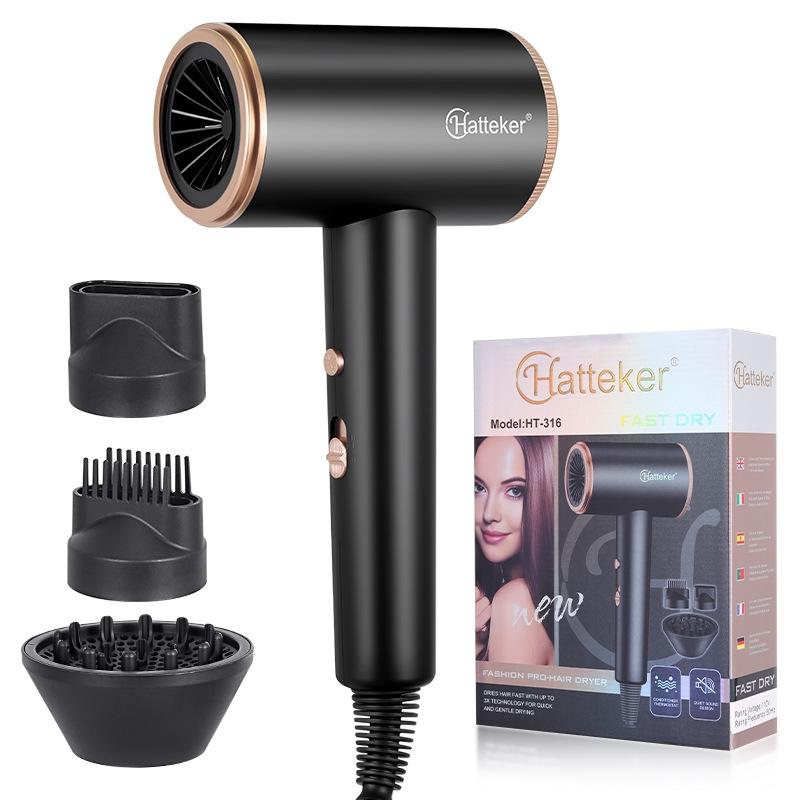 Hatteker Portable Hair Dryer Electric Home Use Hair Dryer Foldable Small Tube for Quick Drying