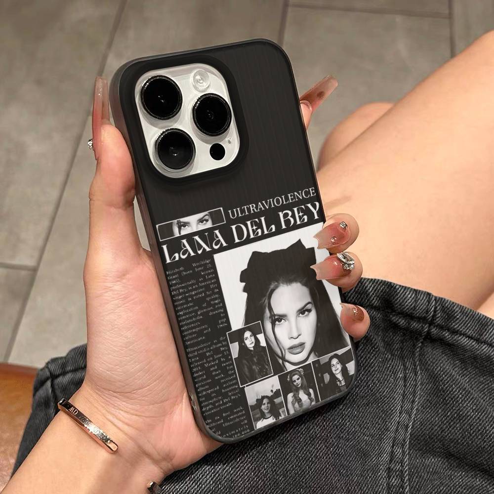 Singer Lana Del Rey Corrugated Pattern For IPhone 17 16 15 14 13 12 11 16 Pro Max Plus Pro Non-slip Phone Cover