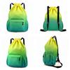 Nylon Gradient Bundle Pocket Backpack Large Capacity Waterproof Sports Drawstring Bag Portable Casual Daily Travel School Bag