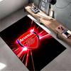 "Tappeto Nero con Logo Arsenal e Design a Raggi Rossi" Adatto per l'uso come antiscivolo per soggiorno, camera da letto, divani