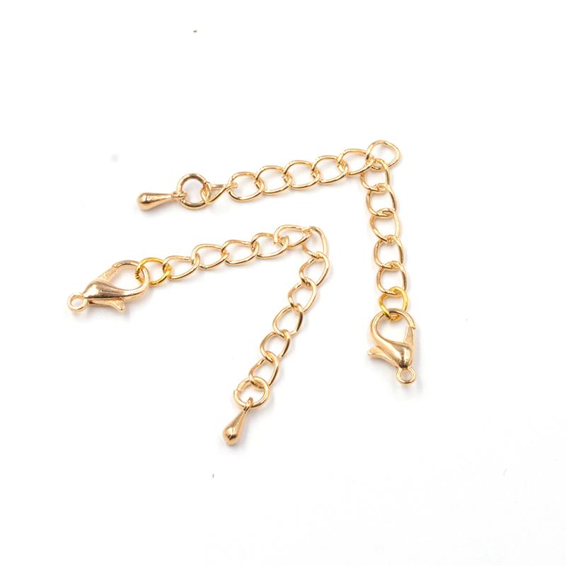 

Концевые бусины-капли воды, удлинительная цепочка, застежки-лобстеры, коннектор для изготовления украшений своими руками, фурнитура для браслетов и ожерелий 50mm 20pcs