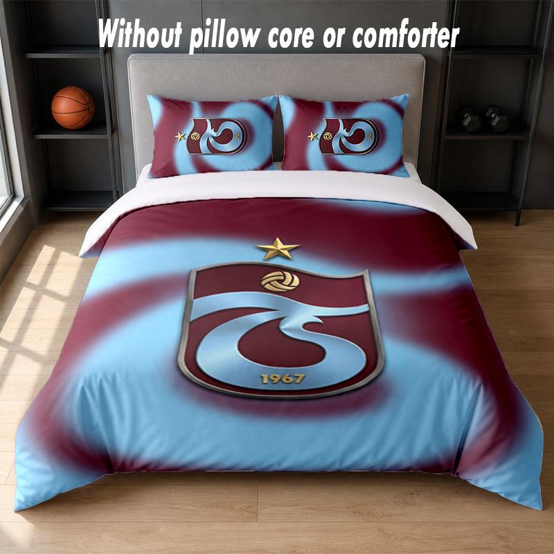 Trabzonspor FC Design Bed Bedding Set 1 Duvet Cover + 2 Pillowcases Soft Breathable Household Bed Linens