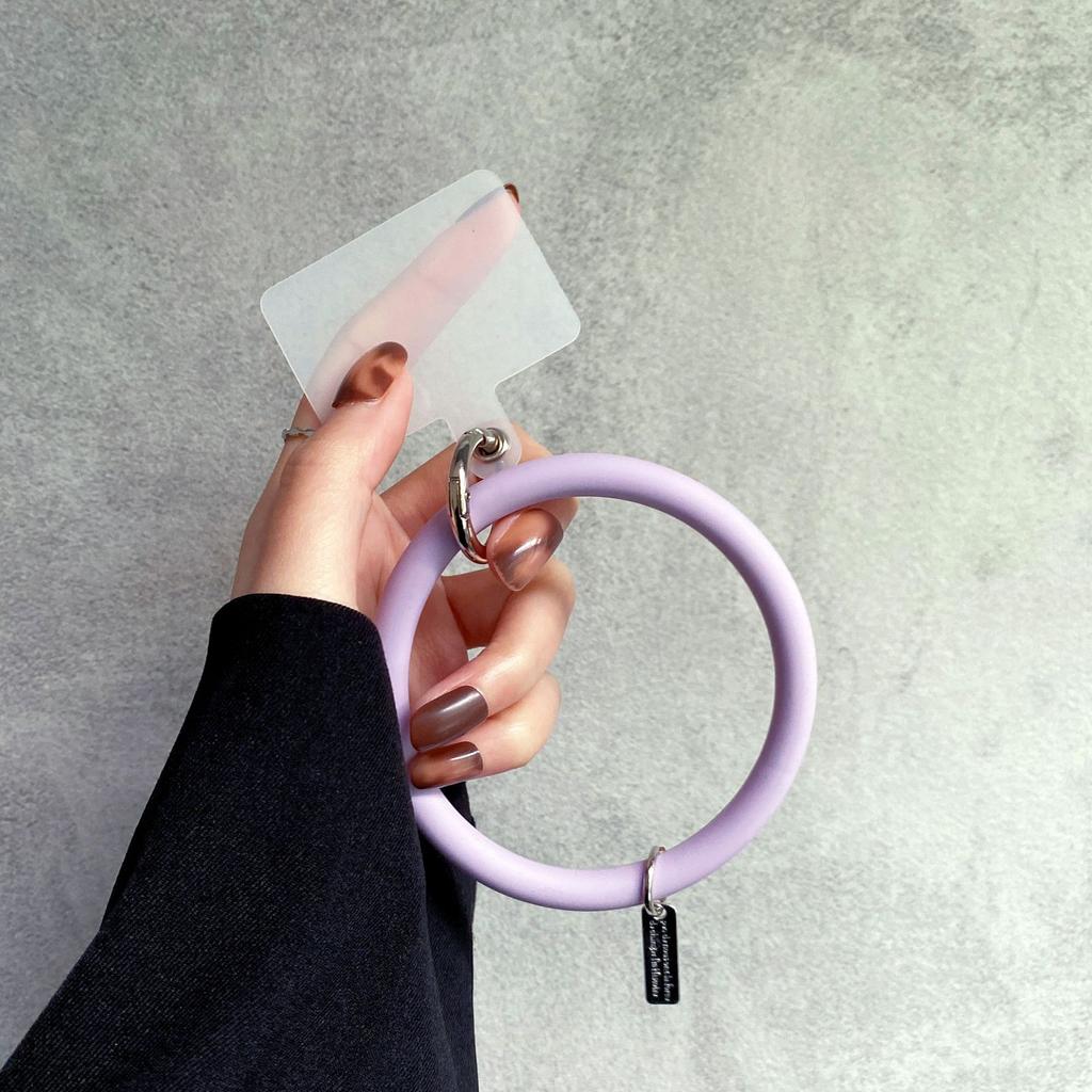 Universal Soft Silicone Hanging Ring For Mobile Phone Lanyard Strap Anti-Lost Bracelet For Smartphone Keychain LM