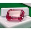 Fabulous Padparadscha Sapphire 21-23 Ct Emerald Cut Certified Loose Gemstone