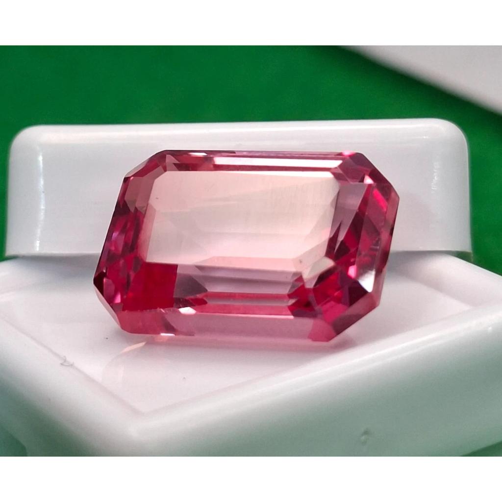 Fabulous Padparadscha Sapphire 21-23 Ct Emerald Cut Certified Loose Gemstone
