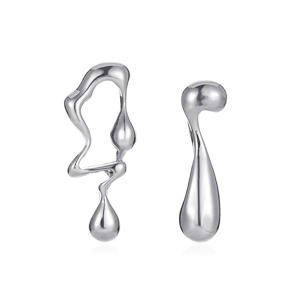 Geometric Water Drop Stud Earrings: Modern, Sweet & Cool Design
