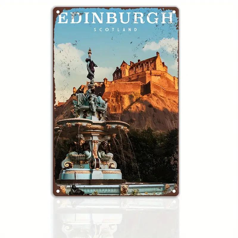 Vintage Metal Sign Travel Round The World FRANCISCO,LOUVR,MILAN,Poster,Home,Bar,Room,Hotel,Cafe,Club Retro Wall Decor Plate Gift