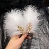 Feather Headdress Hair Clip - Cute Fairy Fur Hanfu Accessory for Girls